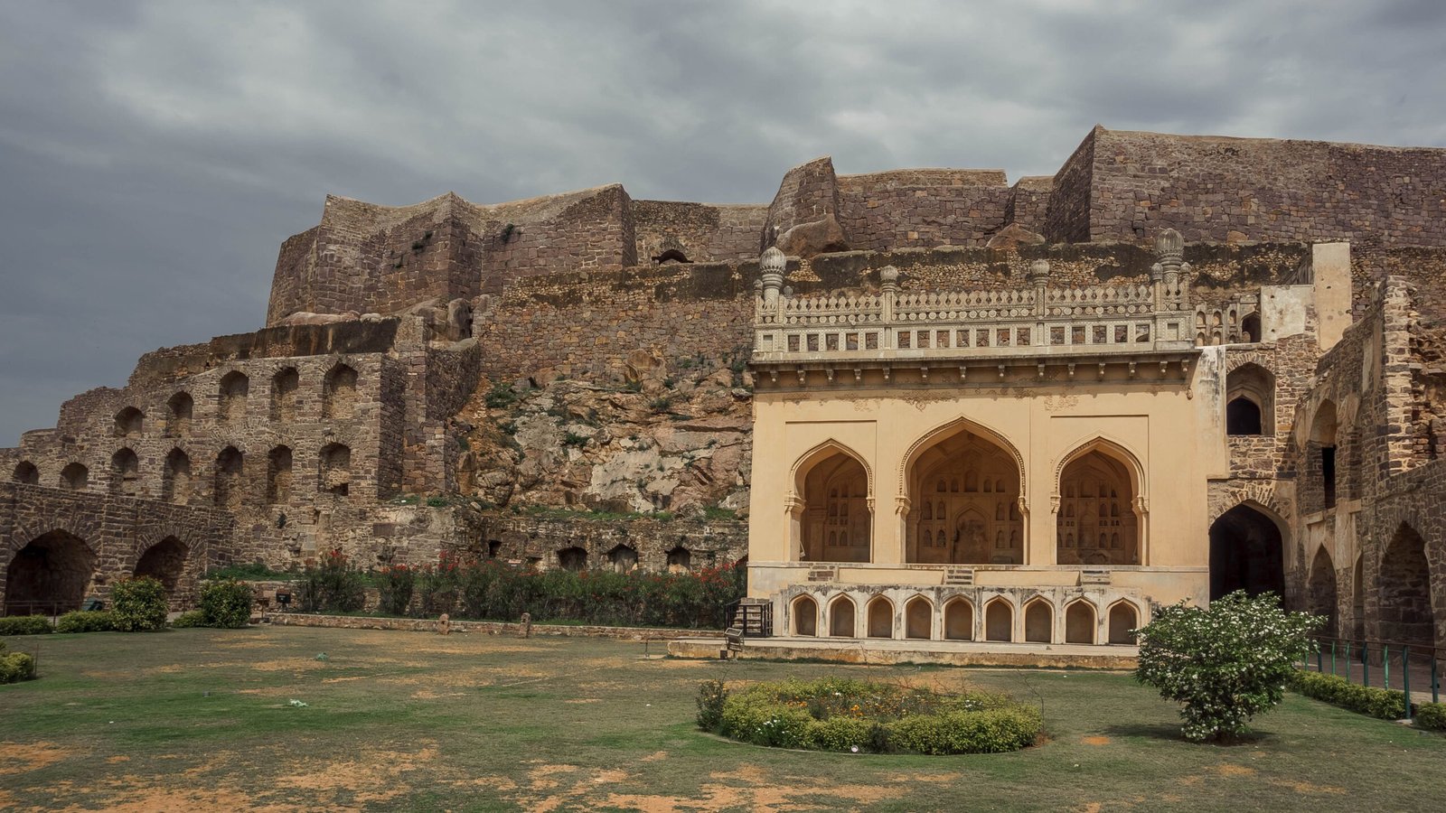 Golconda Fort in Hyderabad, India, a historic citadel built in the 11th century and famous as a diamond trading center.