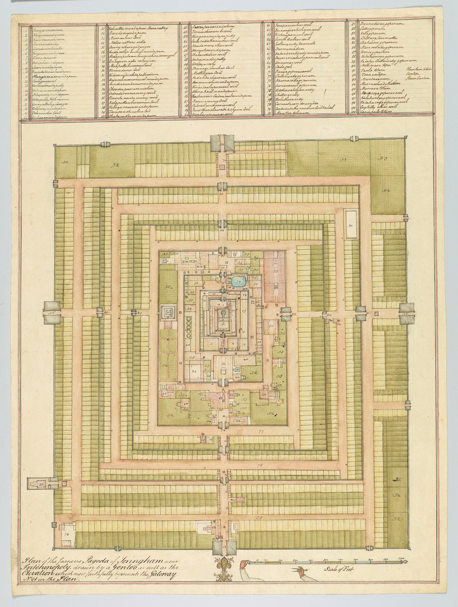 18th- or 19th-century architectural ground plan