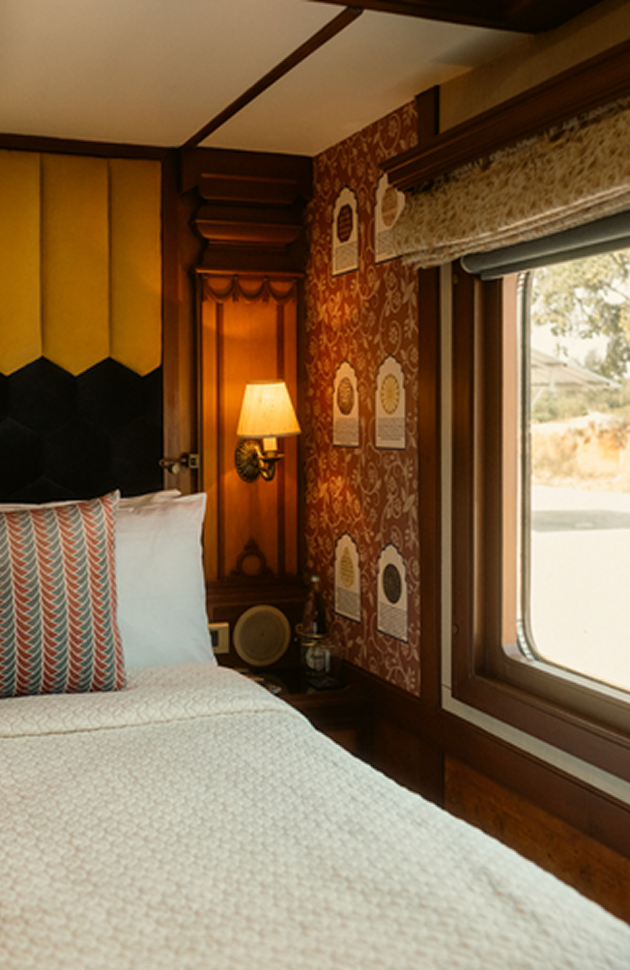 En suite train cabin interior